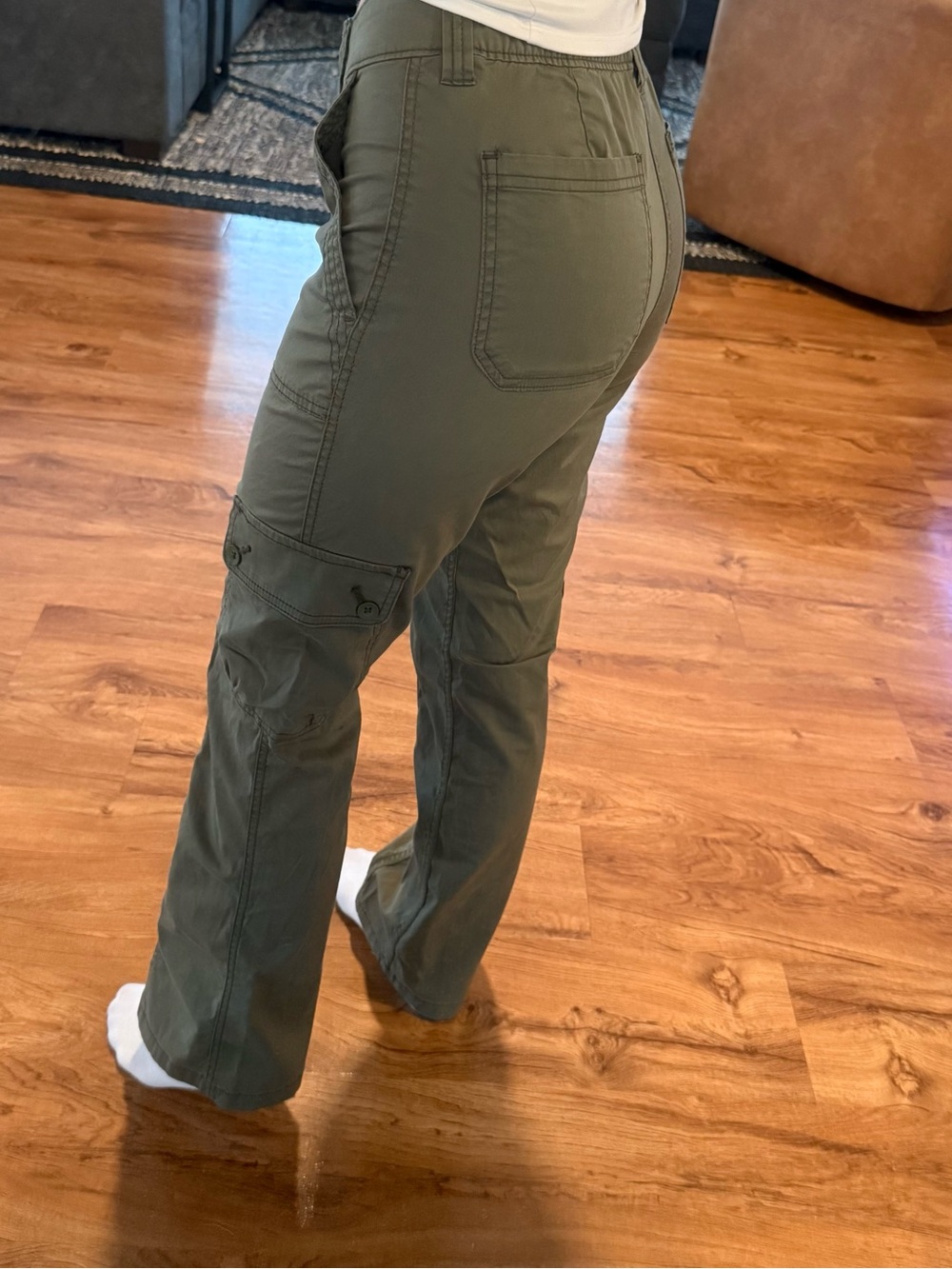 Hollister Olive Green Women's Cargo Jeans